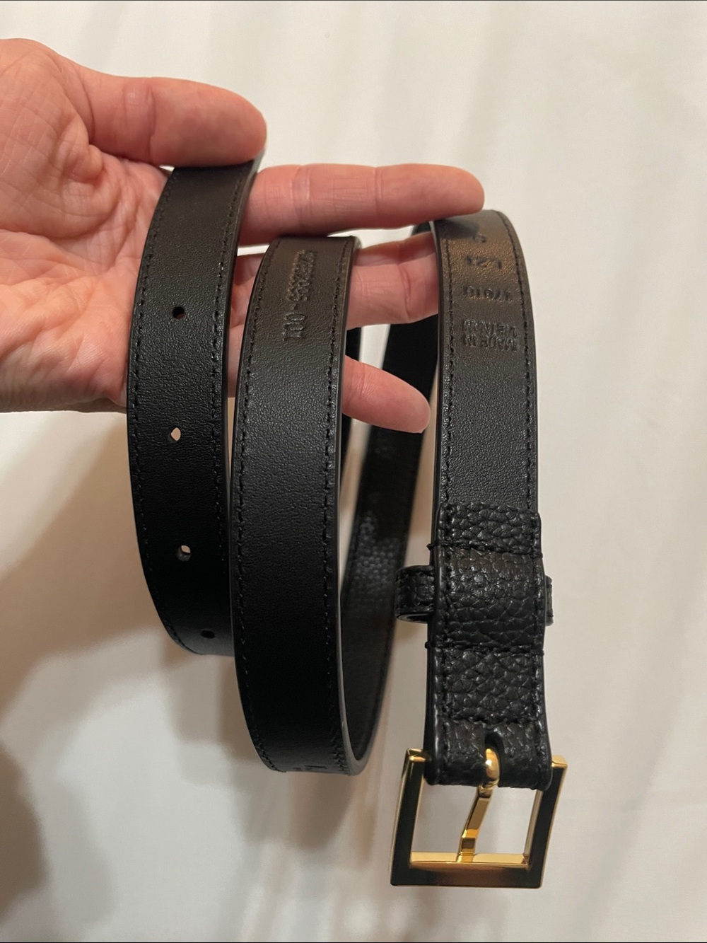 Lauren Ralph Lauren Women’s Pebbled Logo-Tipped Pebbled Leather Belt - Picture 14 of 17